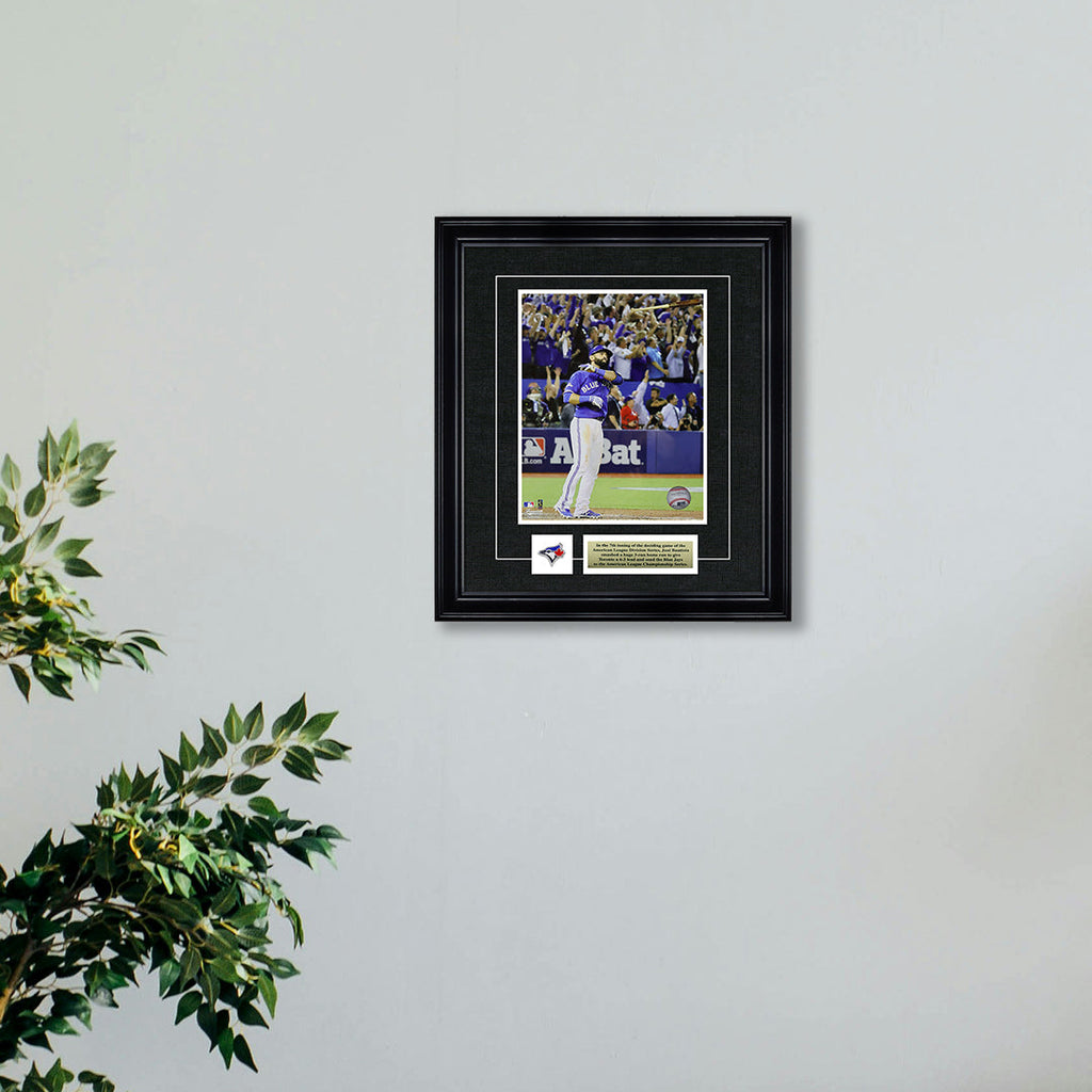 Jose Bautista Toronto Blue Jays Framed 8x10 Homerun Bat Flip Photo - - Unsigned 8x10 Framed - Frameworth Sports Marketing - I Love BJs
