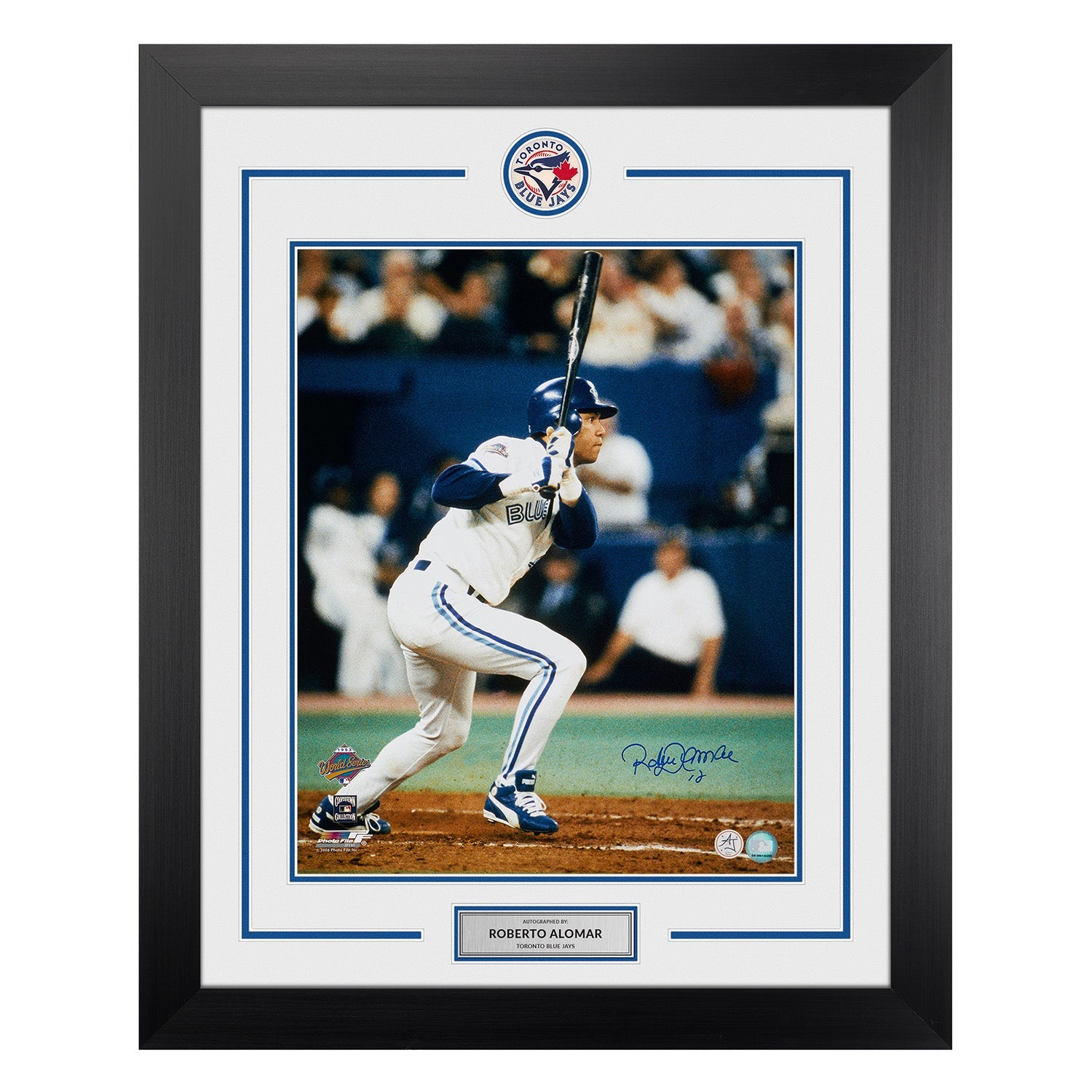 Roberto Alomar Signed Toronto Blue Jays World Series 26x32 Frame - - Framed Autographs - AJ Sports - I Love BJs