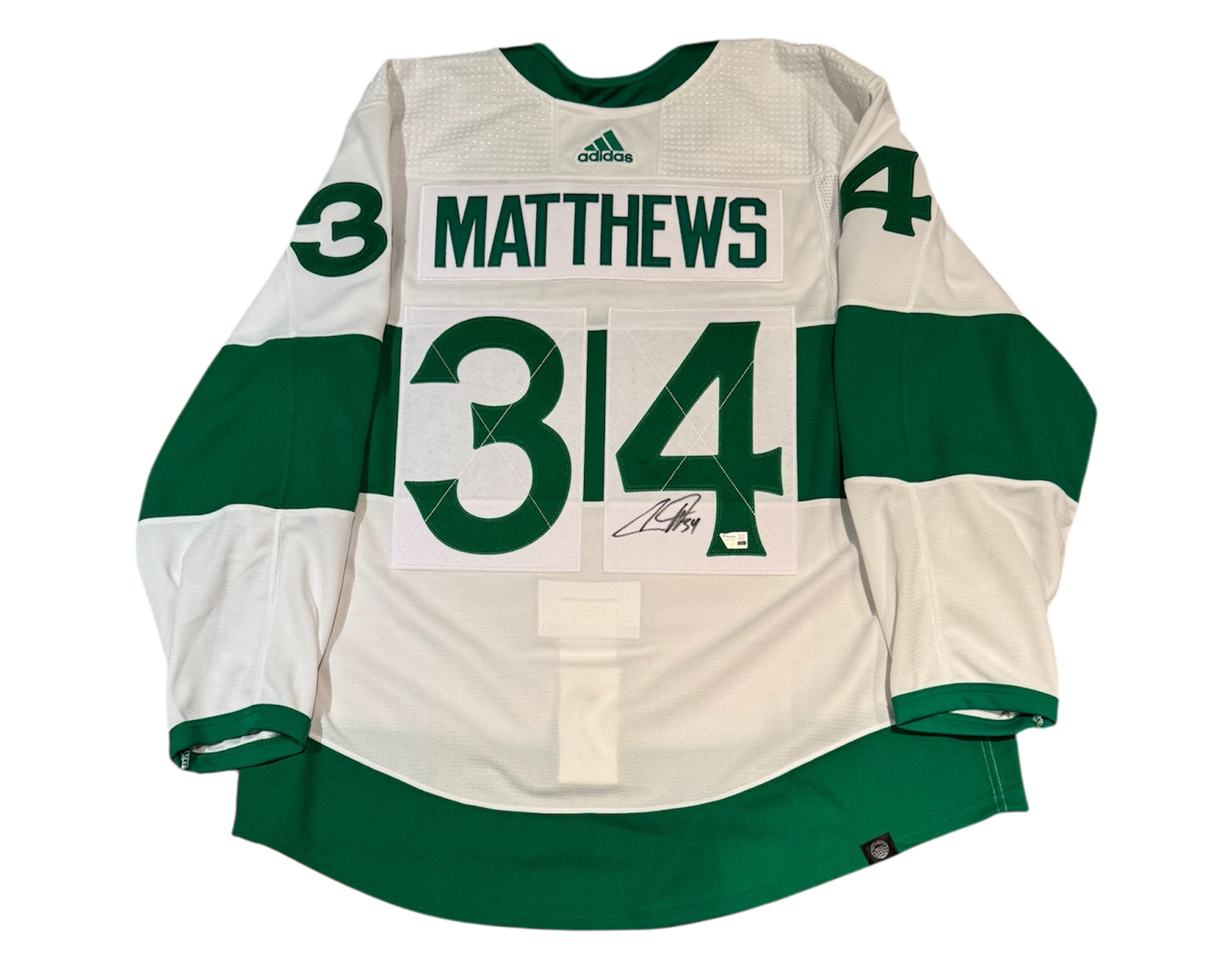 Auston Matthews Autographed Toronto Maple Leafs St. Pats MIC Adidas Jersey - - Autographed Jerseys - TS Sports Memorabilia - I Love BJs