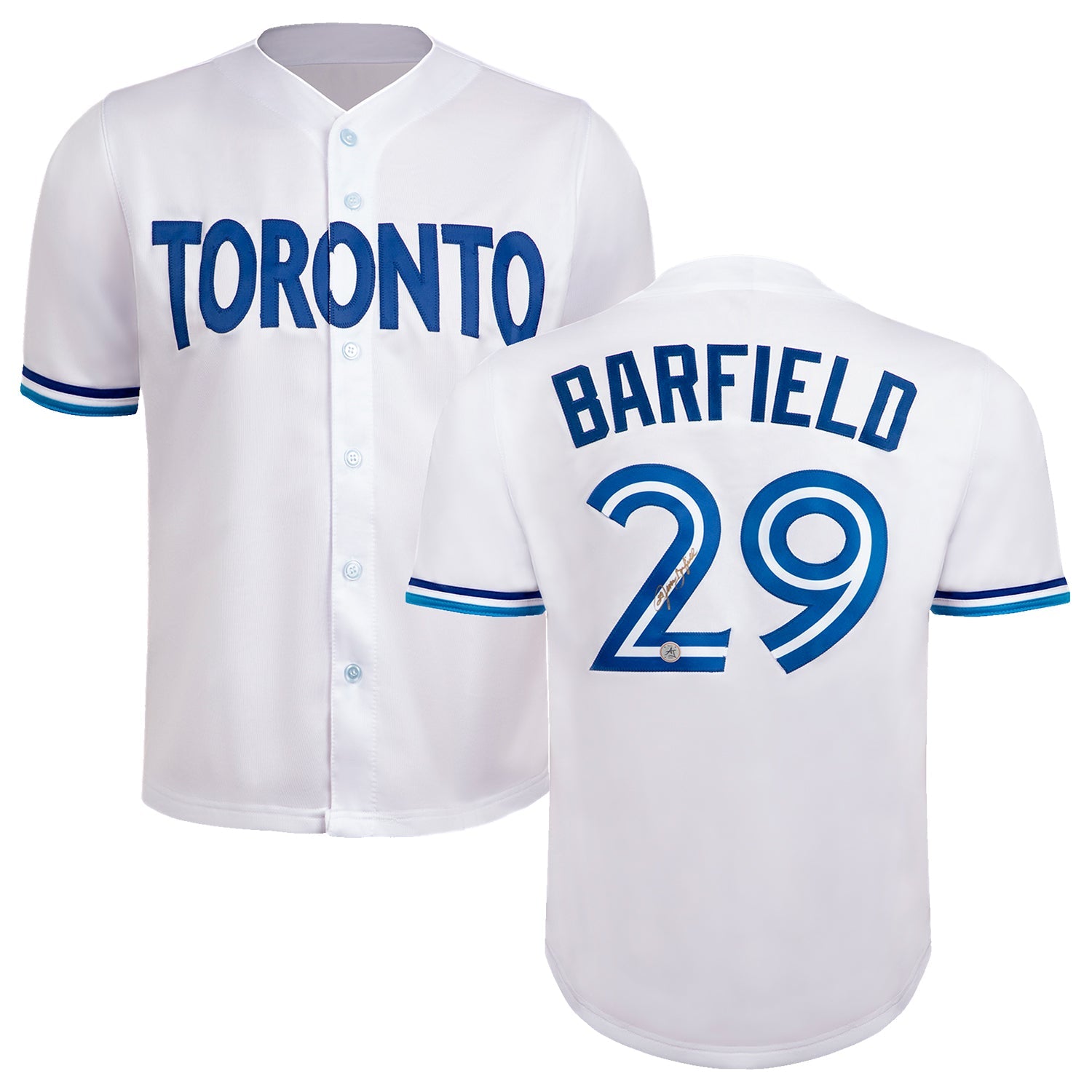 Jesse Barfield Autographed Toronto City Design White Baseball Jersey - - Autographed Jerseys - AJ Sports - I Love BJs