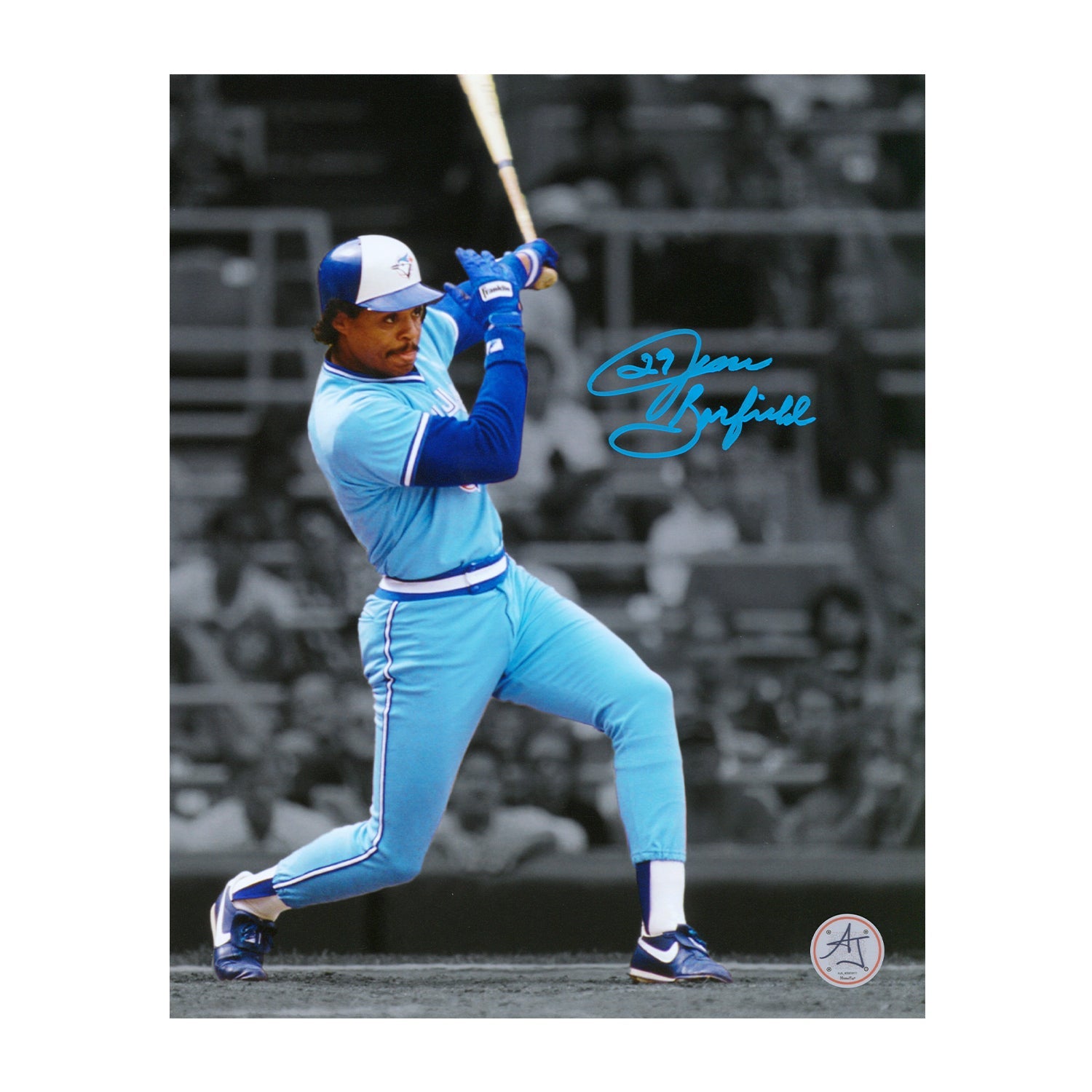 Jesse Barfield Signed Toronto Blue Jays Isolated Batting 8x10 Photo - - Autographed 8x10 Photos - AJ Sports - I Love BJs