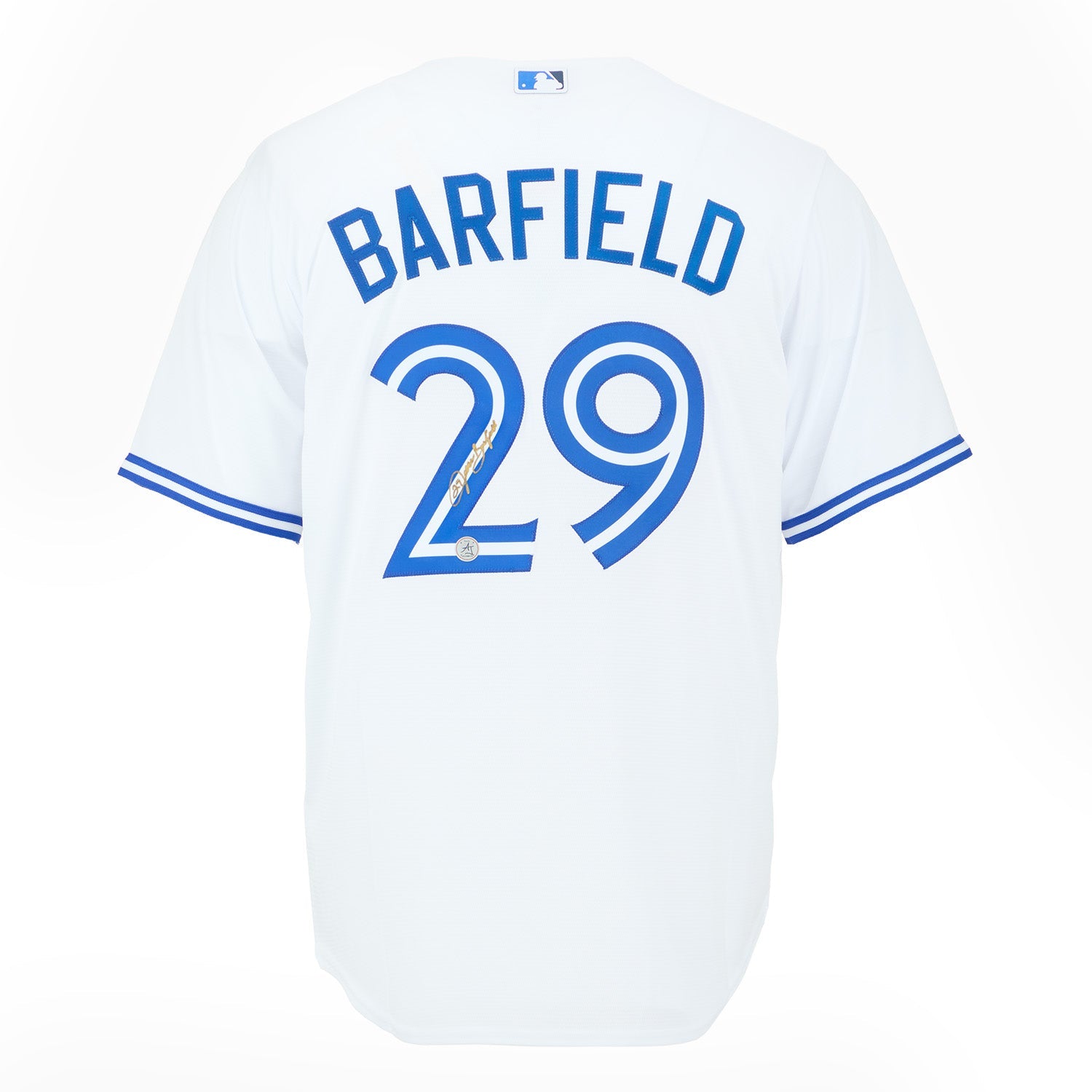 Jesse Barfield Autographed Toronto Blue Jays White Nike Replica Jersey (AJ Sports COA) - - Autographed Jerseys - AJ Sports - I Love BJs
