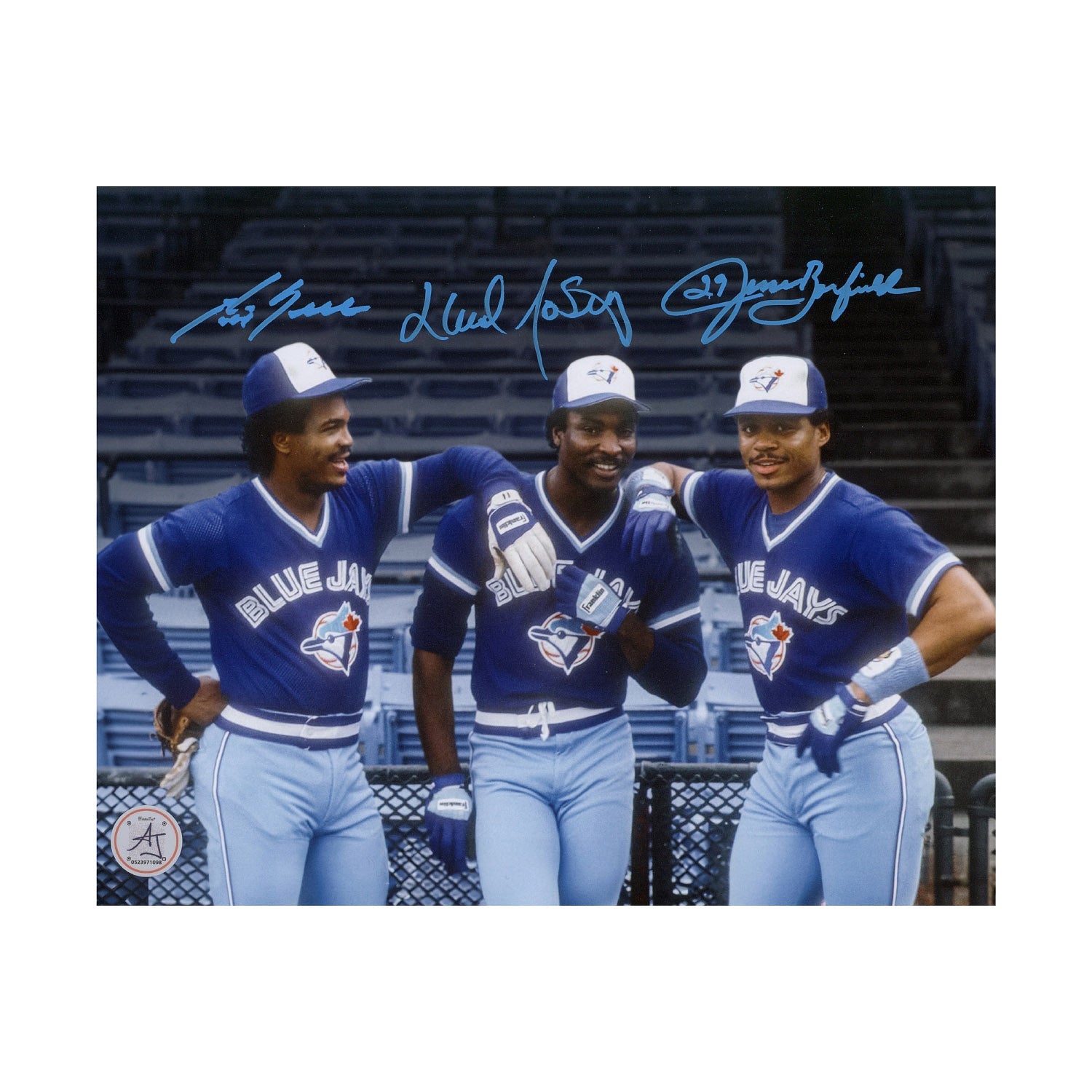George Bell, Lloyd Moseby & Jesse Barfield Signed Blue Jays "Killer B’s" 8x10 Photo (AJ Sports COA) - - Autographed 8x10 Photos - AJ Sports - I Love BJs