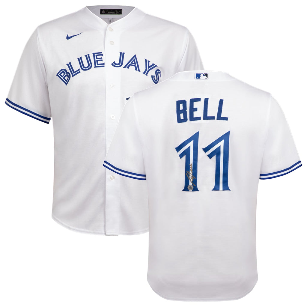 George Bell Autographed Toronto Blue Jays White Nike Replica Jersey (AJ Sports COA) - - Autographed Jerseys - AJ Sports - I Love BJs