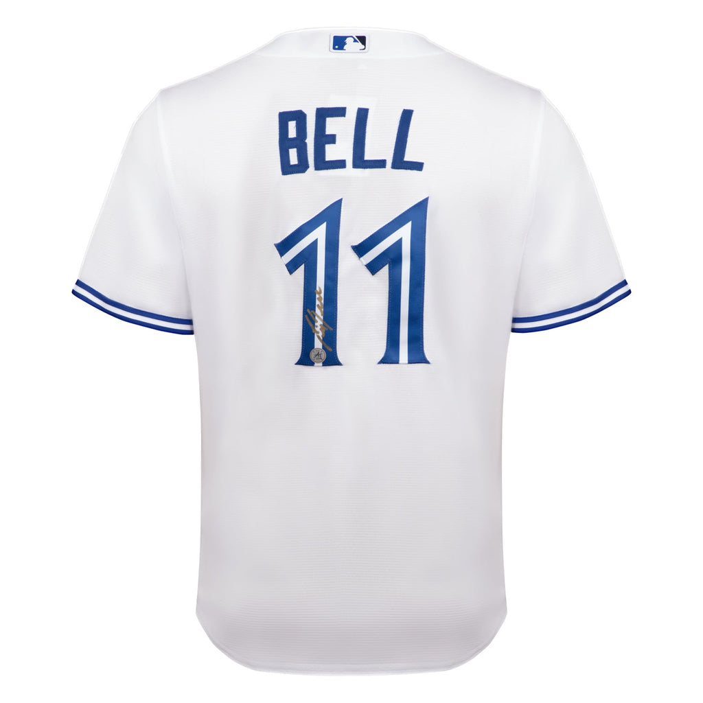 George Bell Autographed Toronto Blue Jays White Nike Replica Jersey (AJ Sports COA) - - Autographed Jerseys - AJ Sports - I Love BJs