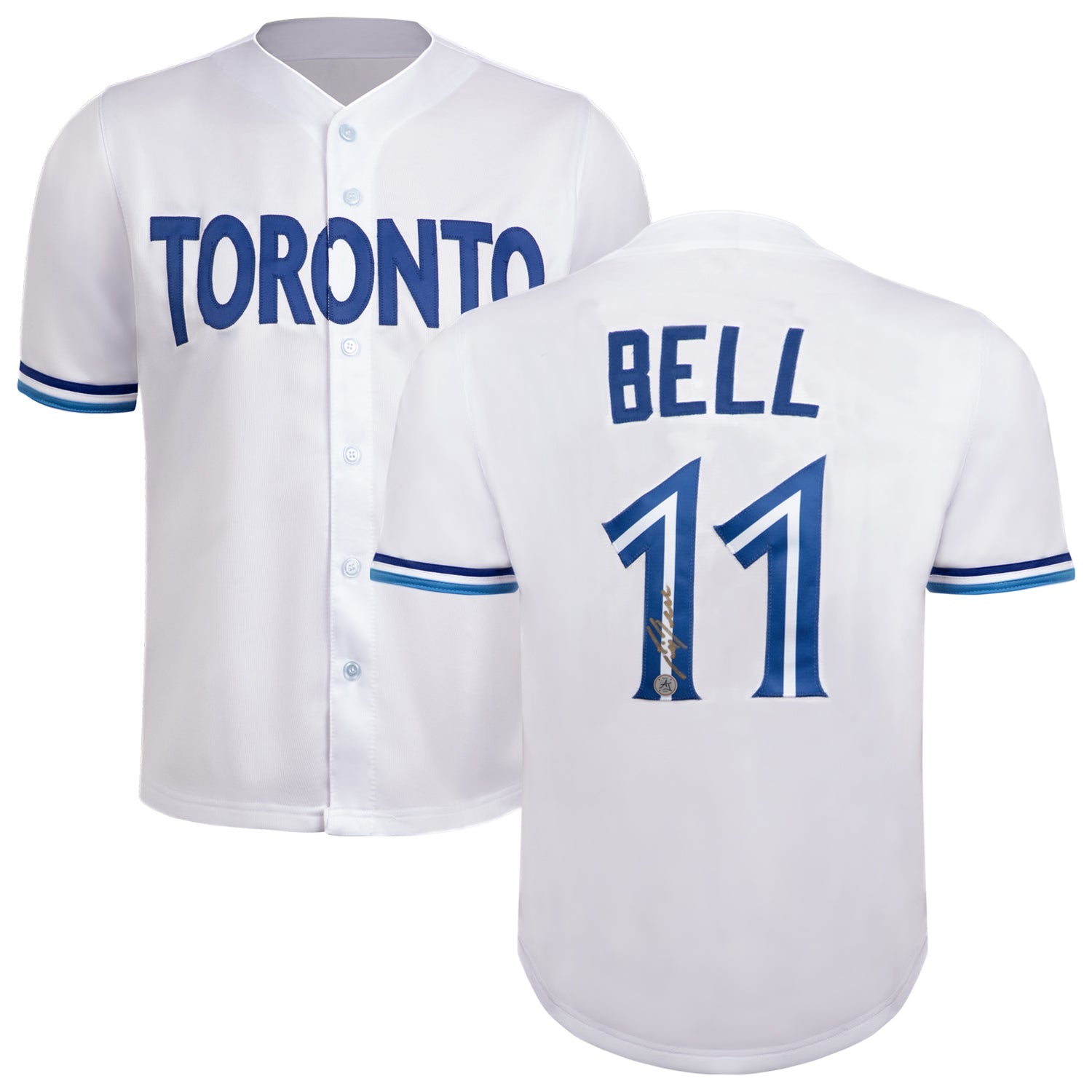 George Bell Autographed Toronto City Design White Baseball Jersey (AJ Sports COA) - - Autographed Jerseys - AJ Sports - I Love BJs