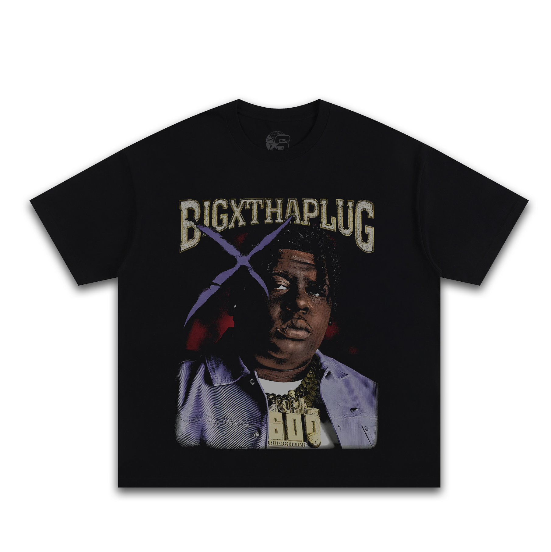 BigXthaPlug "Big X" Music Graphic T-Shirt - 280GSM Heavyweight Drop Shoulder - - T-Shirt - Simpleprints - I Love BJs