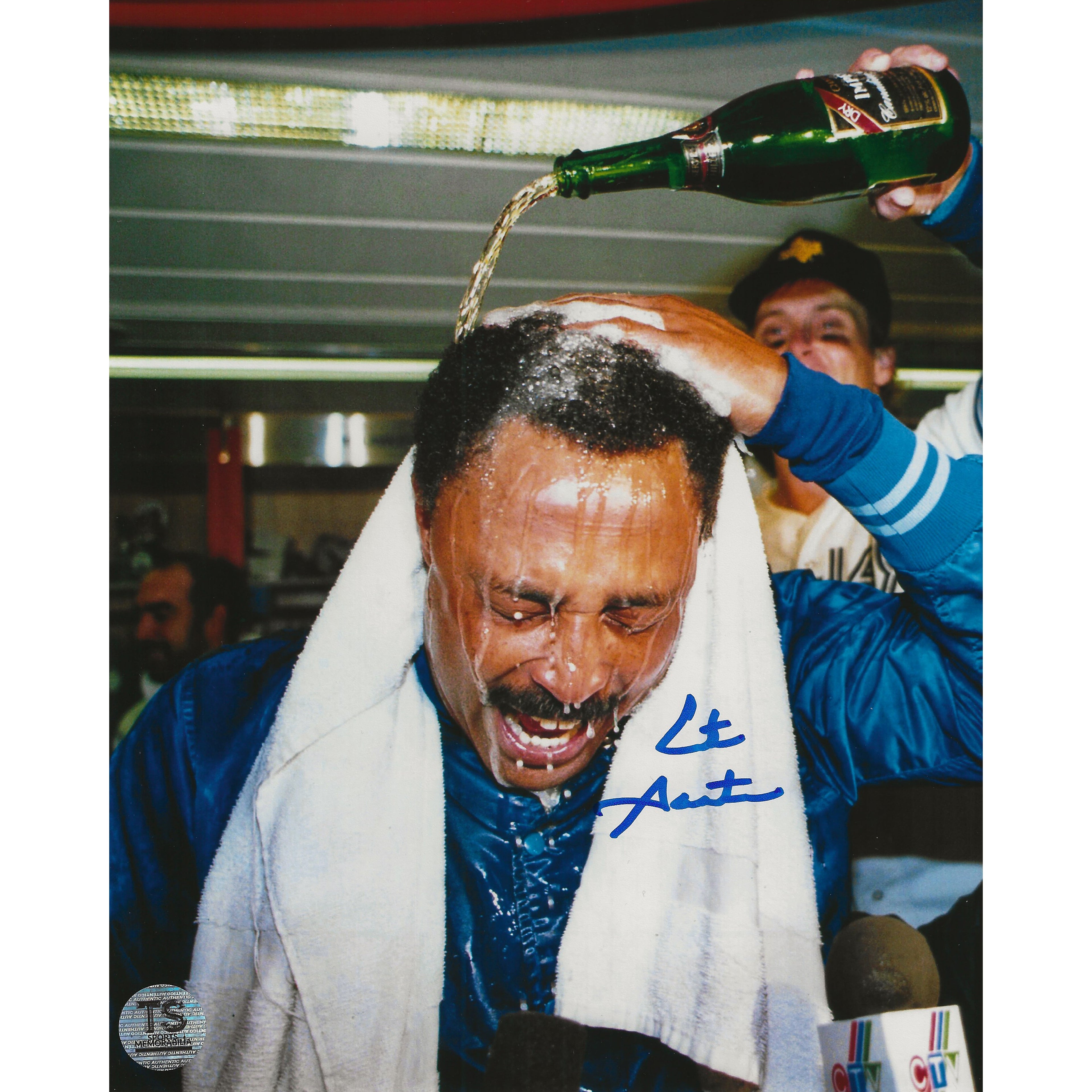 Cito Gaston Autographed Toronto Blue Jays World Series Celebration 8x10 Photo - - Autographed 8x10 Photos - TS Sports Memorabilia - I Love BJs