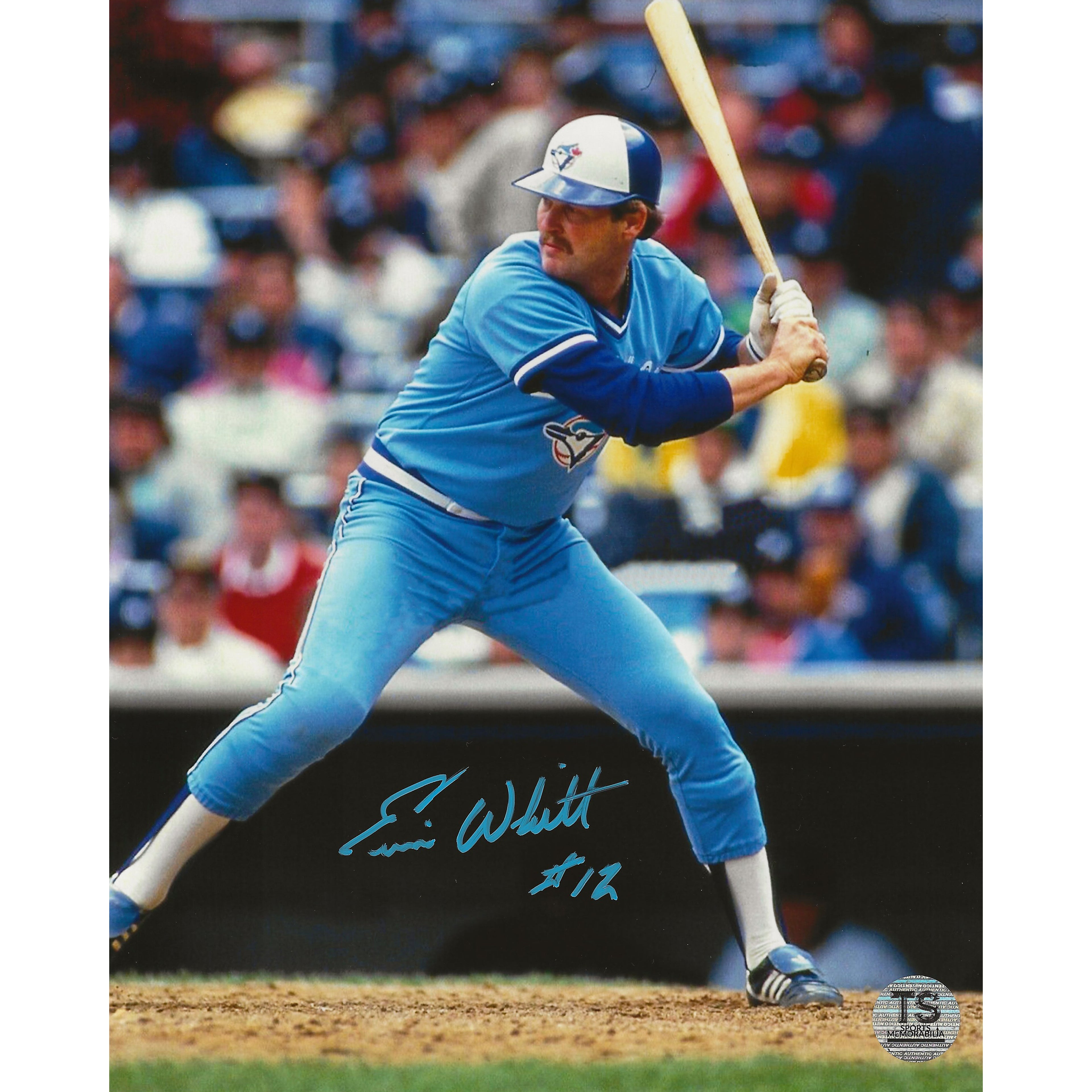 Ernie Whitt Autographed Toronto Blue Jays Batting 8x10 Photo - - Autographed 8x10 Photos - TS Sports Memorabilia - I Love BJs