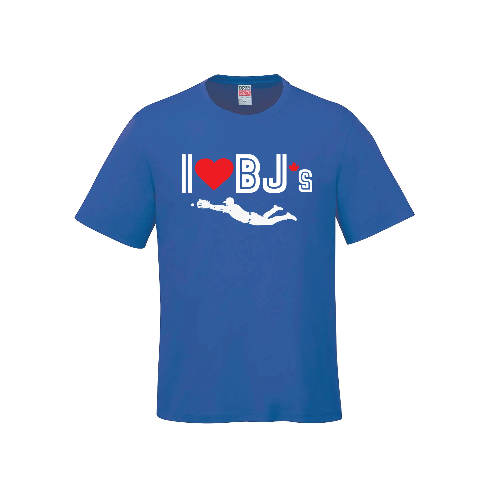 I Love BJs – Vladdy Flying T-Shirt - Royal Blue - T-Shirt - I Love BJs Shop