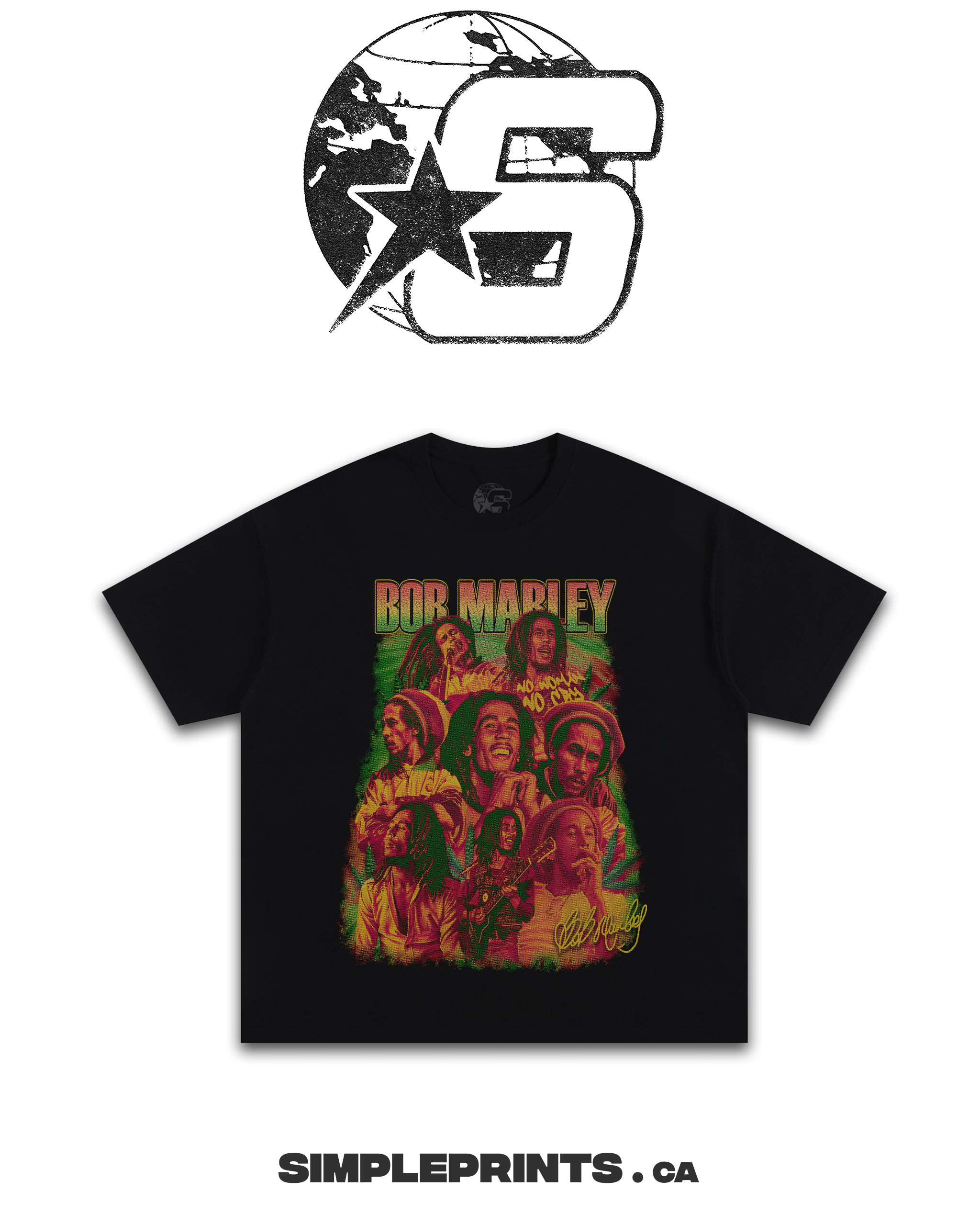 BOB MARLEY VOL 2 Graphic T-Shirt - - - Simpleprints - I Love BJs