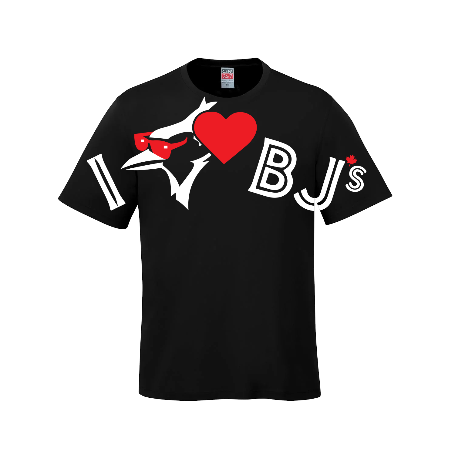 The "Big League" Oversized Print Tee - Black - T-Shirt - I Love BJs Shop
