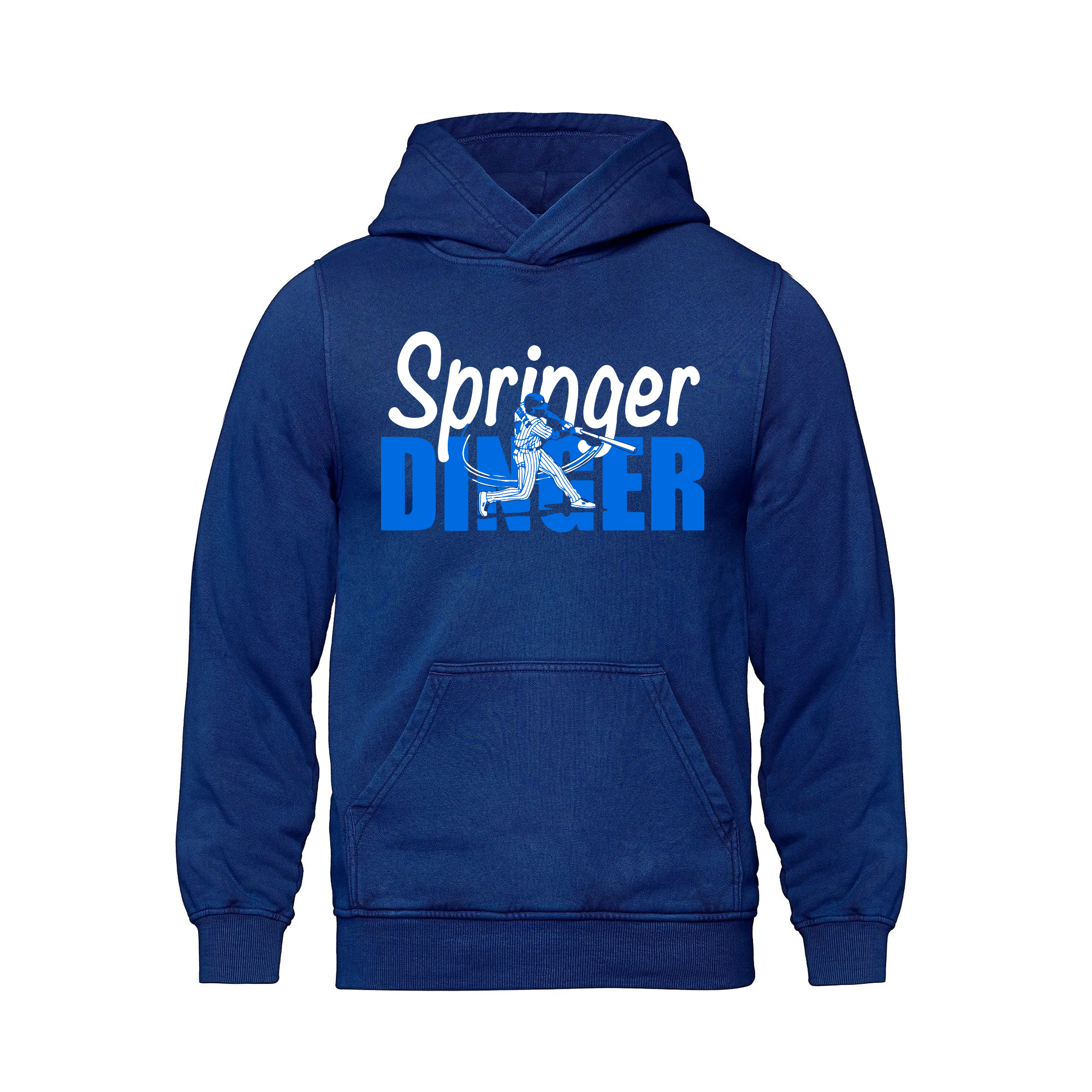 Springer Dinger – Vintage Wash Hoodie - Royal Blue - Fleece - I Love BJs Shop