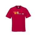 STOLE DAT SHIT Donald Trump Pac-Man T-Shirt - 100% Cotton Satire Tee - Red - T-Shirt - Trumpman