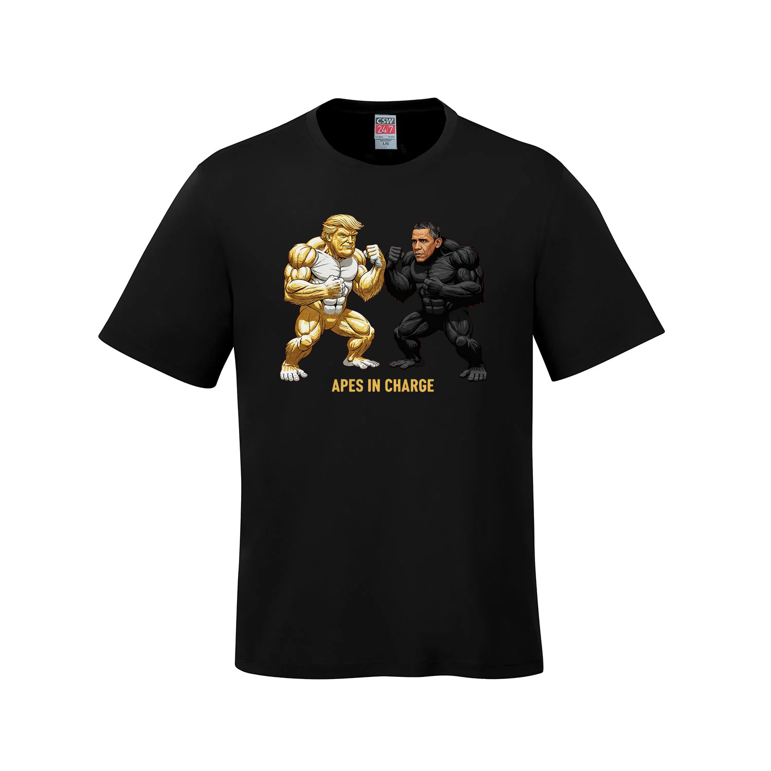 Apes In Charge T-Shirt - Black - T-Shirt - Capybaras - I Love BJs