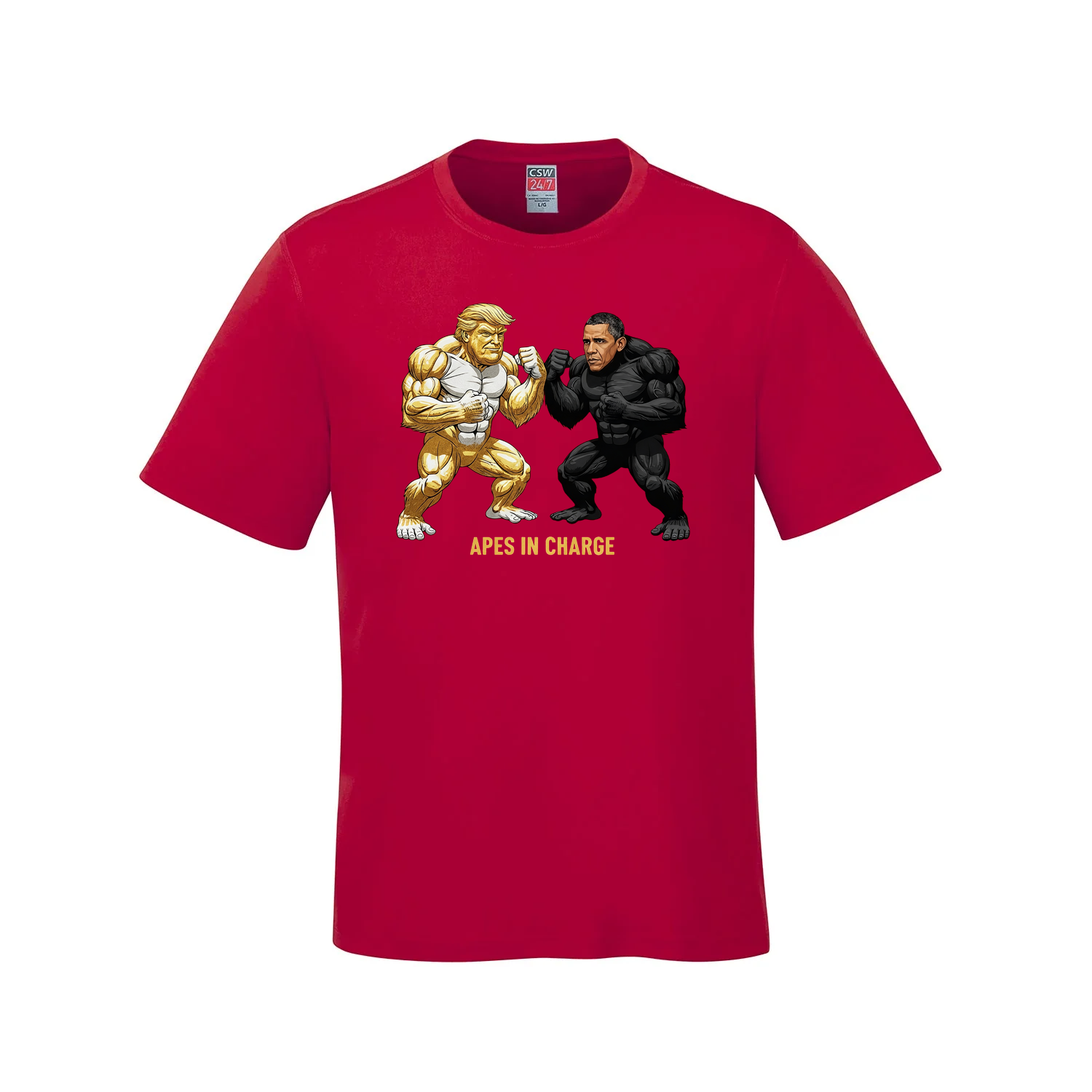 Apes In Charge T-Shirt - Red - T-Shirt - Capybaras - I Love BJs