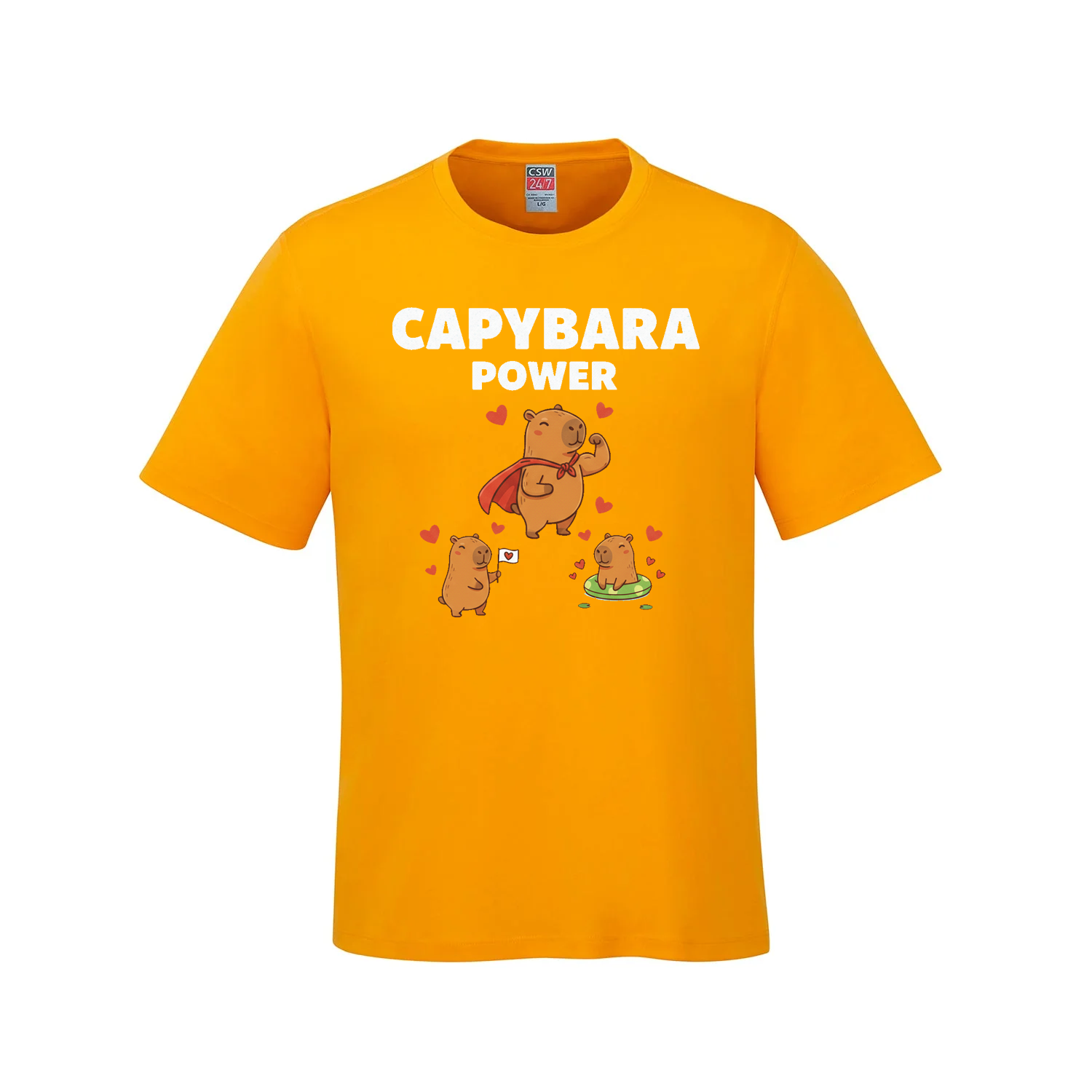 Capybara Power T-Shirt - Gold - T-Shirt - Capybaras - I Love BJs