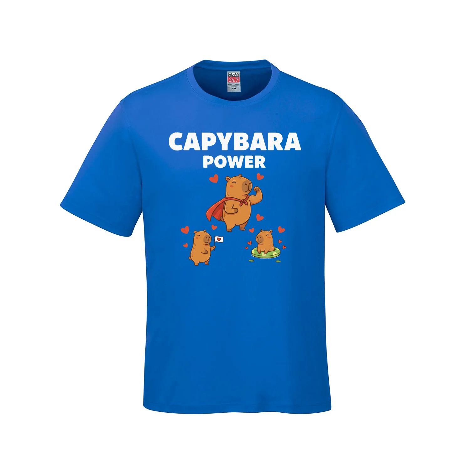 Capybara Power T-Shirt - Blue - T-Shirt - Capybaras - I Love BJs
