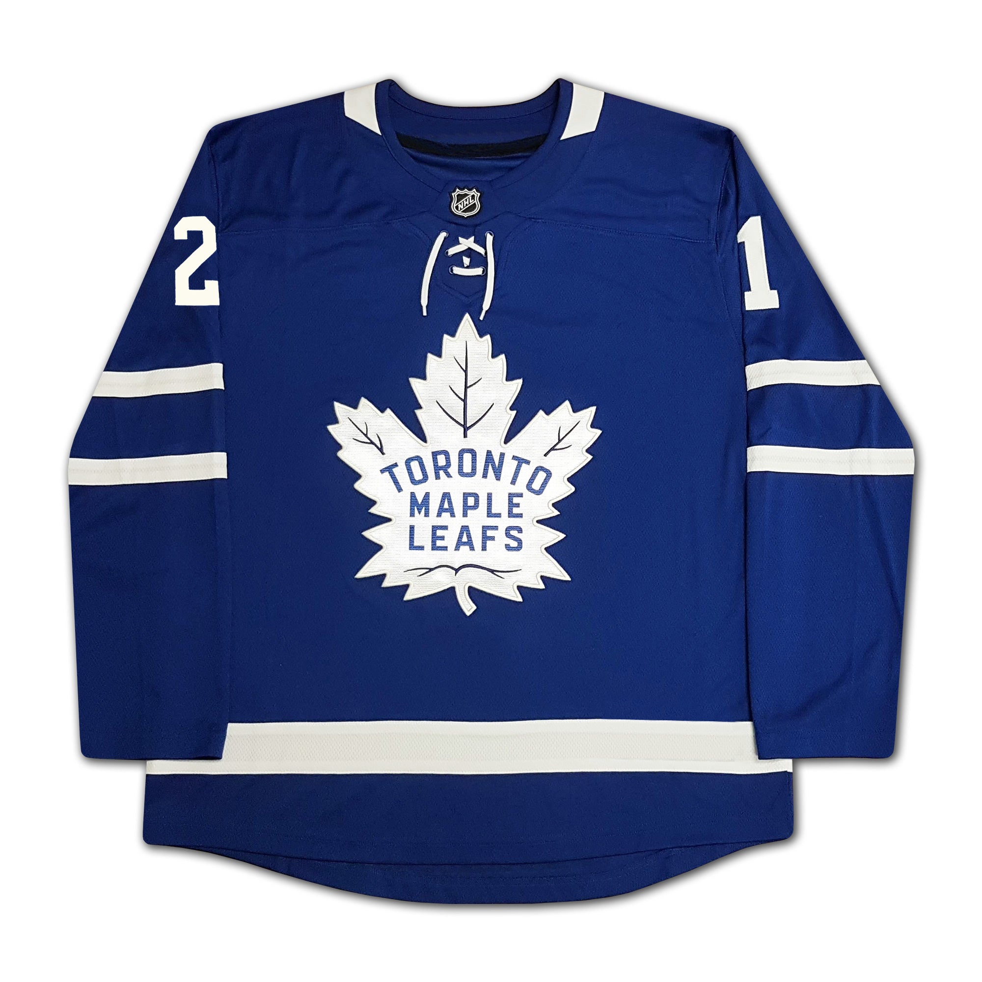 BOBBY BAUN AUTOGRAPHED BLUE TORONTO MAPLE LEAFS JERSEY - - Autographed Jersey - Autograph Authentic - I Love BJs
