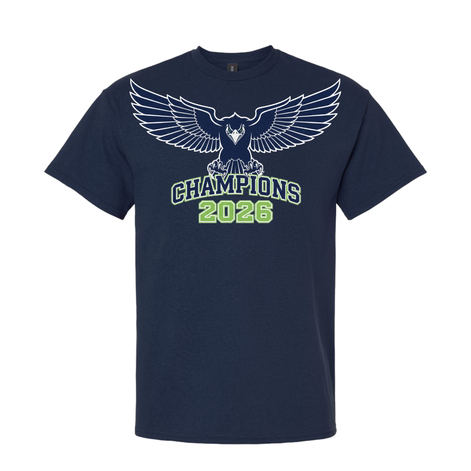 Seattle Seahawks 2026 Super Bowl LX Champions Mega-Print Tee - Navy - T-Shirt - Champions Only - I Love BJs